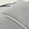 cKing Size 3-Piece Reversible Cotton Yarn Woven Coverlet Set in Grey Cream