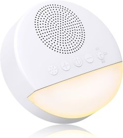 White Noise Sound Machine, Portable Sound Machine and Night Lights with 11 Soothing Sounds and Sleep Timer