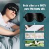 Lacette 100% Mulberry Silk Eye Mask for Men Women, Block Out Light Sleep Mask & Blindfold, Soft & Smooth Sleep Mask