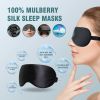 Lacette 100% Mulberry Silk Eye Mask for Men Women, Block Out Light Sleep Mask & Blindfold, Soft & Smooth Sleep Mask