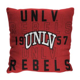 UNLV OFFICIAL NCAA "Stacked" Woven Pillow; 20" x 20"