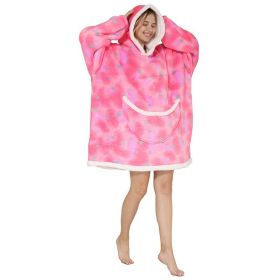 Adult Hooded Animal Fleece Warm Pajamas Flannel Blanket Nightgown Women Pullover Sweater Soft Comfortable Spring Autumn Winter (Color: 17, size: One Size)