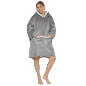 Adult Hooded Animal Fleece Warm Pajamas Flannel Blanket Nightgown Women Pullover Sweater Soft Comfortable Spring Autumn Winter (Color: 3, size: One Size)