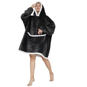 Adult Hooded Animal Fleece Warm Pajamas Flannel Blanket Nightgown Women Pullover Sweater Soft Comfortable Spring Autumn Winter (Color: 2, size: One Size)