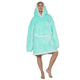 Adult Hooded Animal Fleece Warm Pajamas Flannel Blanket Nightgown Women Pullover Sweater Soft Comfortable Spring Autumn Winter (Color: 14, size: One Size)