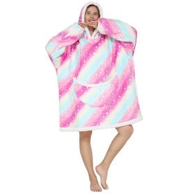 Adult Hooded Animal Fleece Warm Pajamas Flannel Blanket Nightgown Women Pullover Sweater Soft Comfortable Spring Autumn Winter (Color: 16, size: One Size)