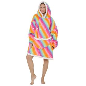 Adult Hooded Animal Fleece Warm Pajamas Flannel Blanket Nightgown Women Pullover Sweater Soft Comfortable Spring Autumn Winter (Color: 7, size: One Size)