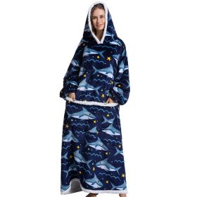 Adult Thick Hooded Animal Nightgown Women Flannel Pajama Fleece Warm Blanket Cute Pullover Soft Comfortable Spring Autumn Winter (Color: 11, size: One Size)