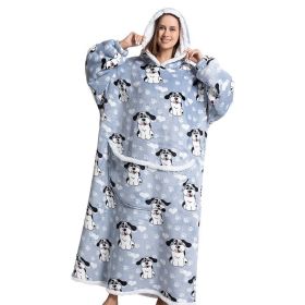 Adult Thick Hooded Animal Nightgown Women Flannel Pajama Fleece Warm Blanket Cute Pullover Soft Comfortable Spring Autumn Winter (Color: 3, size: One Size)