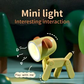 Mini Cute Animal Pet Dogs Designer Led Night Light Table Lamp Kids Toys Gifts For Christmas (Color: PINK)