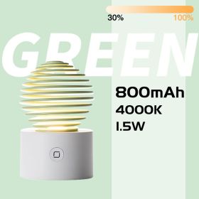 Deformation Decompression Touch Night Light USB Metal Iron Spring Nightlight Candle Light Table Lamp Cute Lamps Bedroom Bedside (Emitting Color: Green, Ships From: CN)