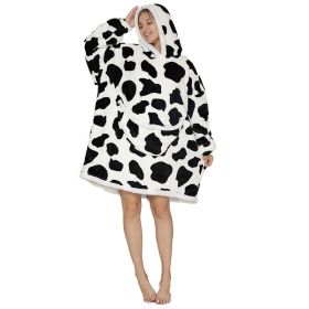 Adult Hooded Animal Fleece Warm Pajamas Flannel Blanket Nightgown Women Pullover Sweater Soft Comfortable Spring Autumn Winter (Color: 15, size: One Size)