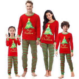 Matching Family Pajamas Set Striped Christmas Pajamas Sleepwear Dad Mom PJs (size: Kids 4T)